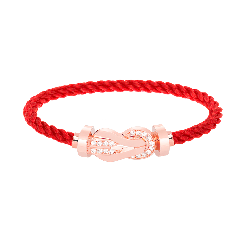 [⭐Hesperis Jewelry]CHANCE LARGE 8 FIGURE BUCKLE HALF DIAMOND BRACELET ROSE GOLD