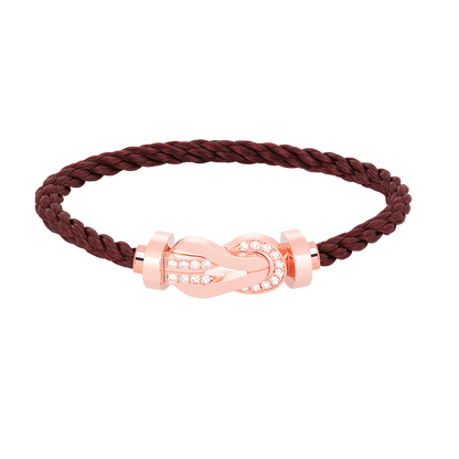 [⭐Hesperis Jewelry]CHANCE LARGE 8 FIGURE BUCKLE HALF DIAMOND BRACELET ROSE GOLD