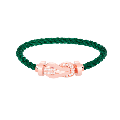 [⭐Hesperis Jewelry]CHANCE LARGE 8 FIGURE BUCKLE HALF DIAMOND BRACELET ROSE GOLD