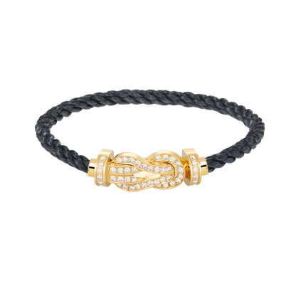 [⭐Hesperis Jewelry]CHANCE LARGE 8 FIGURE BUCKLE FULLDIAMOND BRACELET GOLD