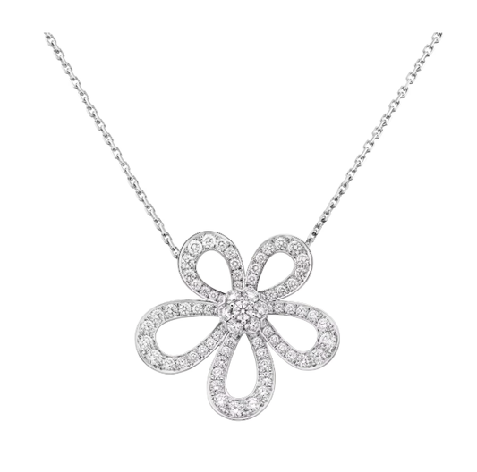 [⭐Hesperis Jewelry]FLOWERLACE NECKLACE FULL DIAMONDS