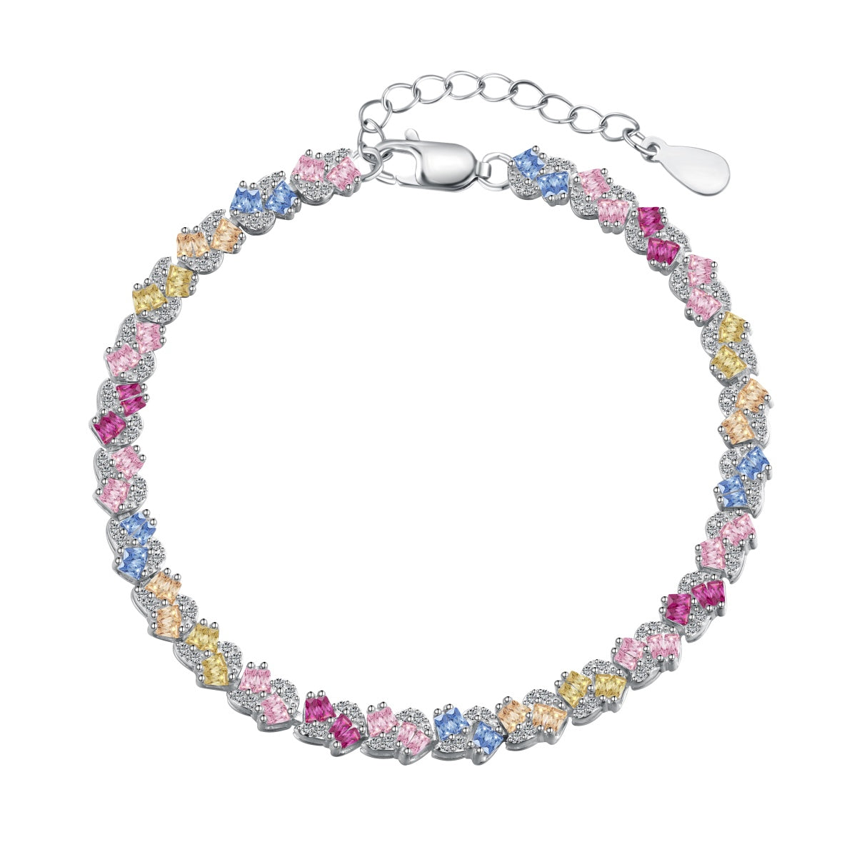 [Hesperis Jewelry]Ornate Colorful Flower Shape Party Bracelet