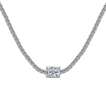 [Hesperis Jewelry]2.0 carat Ornate Emerald Cut Necklace