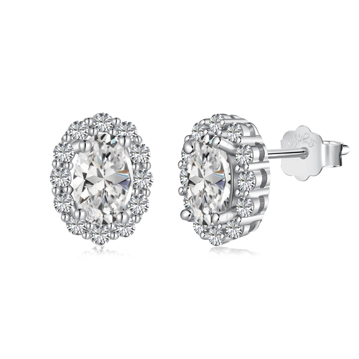 [Hesperis Jewelry]Delicate Unique Oval Cut Daily Earrings