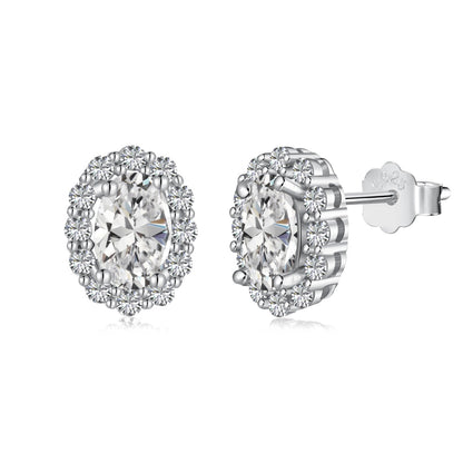 [Hesperis Jewelry]Delicate Unique Oval Cut Daily Earrings