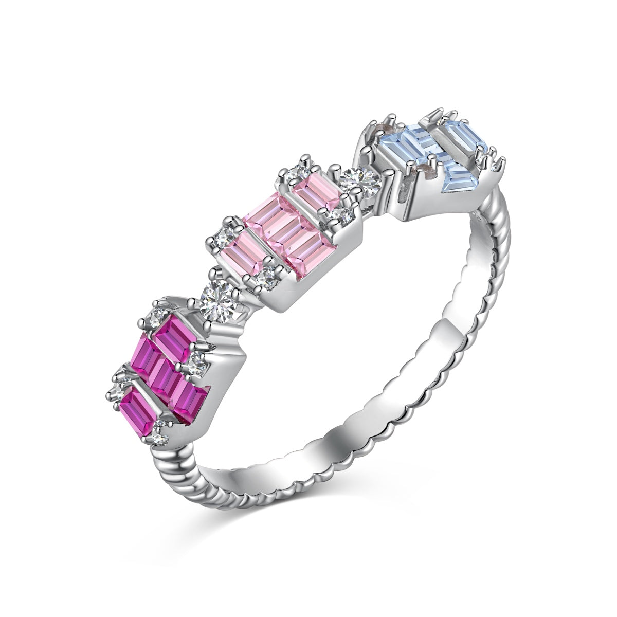 [Hesperis Jewelry]Unique Colorful Emerald Cut Party Ring