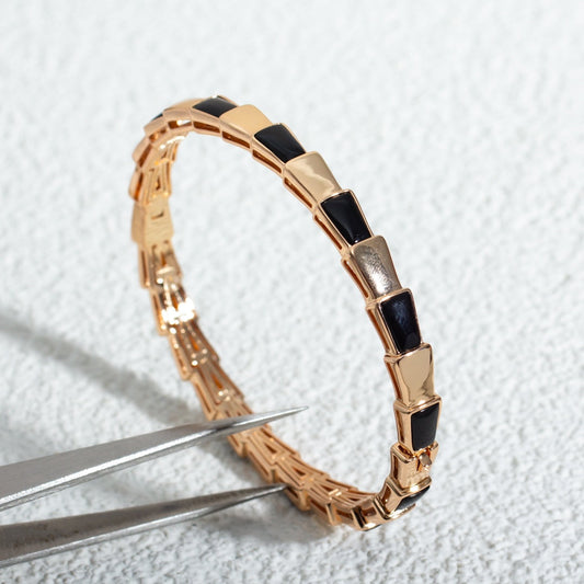 [⭐Hesperis Jewelry]SERPENTI BRACELET PINK GOLD ONYX