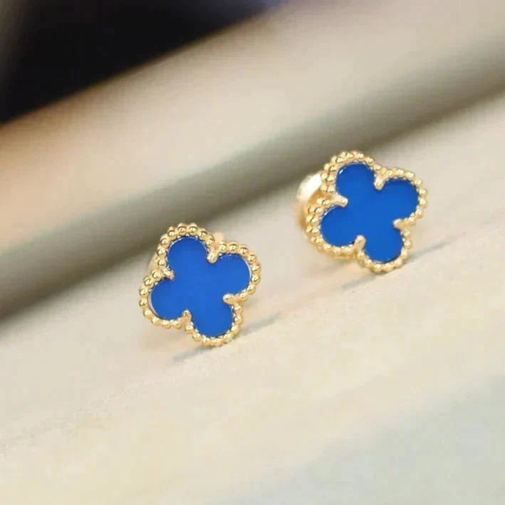 [⭐Hesperis Jewelry]CLOVER MINI 9.5MM TURQUOISE EARRINGS