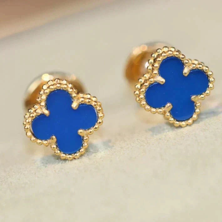 [⭐Hesperis Jewelry]CLOVER MINI 9.5MM TURQUOISE EARRINGS