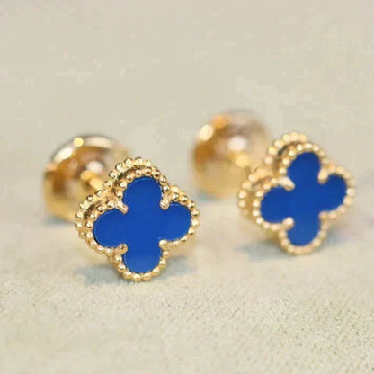 [⭐Hesperis Jewelry]CLOVER MINI 9.5MM TURQUOISE EARRINGS