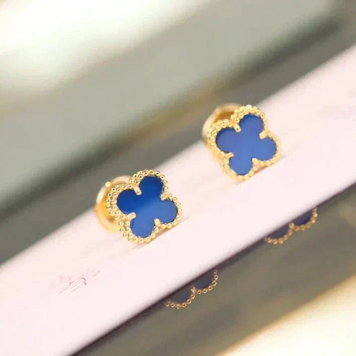 [⭐Hesperis Jewelry]CLOVER MINI 9.5MM TURQUOISE EARRINGS