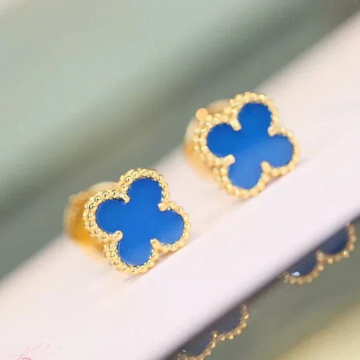 [⭐Hesperis Jewelry]CLOVER MINI 9.5MM TURQUOISE EARRINGS