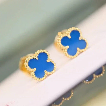 [⭐Hesperis Jewelry]CLOVER MINI 9.5MM TURQUOISE EARRINGS