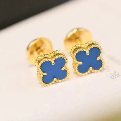 [⭐Hesperis Jewelry]CLOVER MINI 9.5MM TURQUOISE EARRINGS