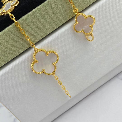 [⭐Hesperis Jewelry]MAGIC CLOVER MOP GOLD BRACELET 5 MOTIFS