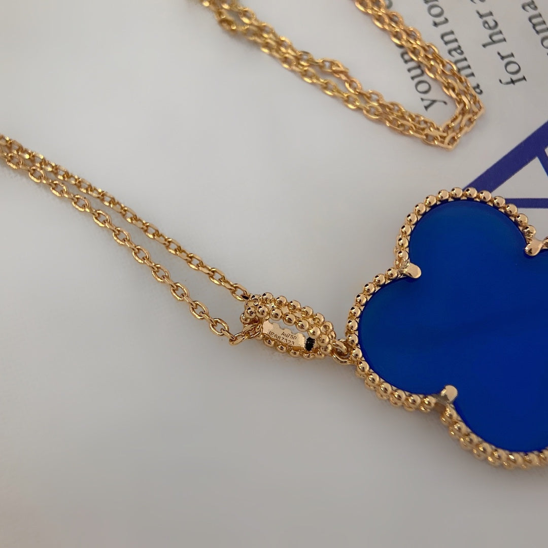 [⭐Hesperis Jewelry]CLOVER 25MM NECKLACE TURQUOISE ROSE GOLD