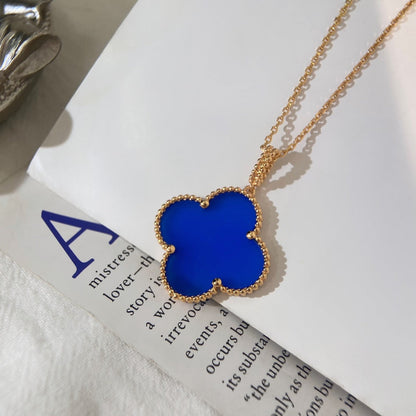 [⭐Hesperis Jewelry]CLOVER 25MM NECKLACE TURQUOISE ROSE GOLD