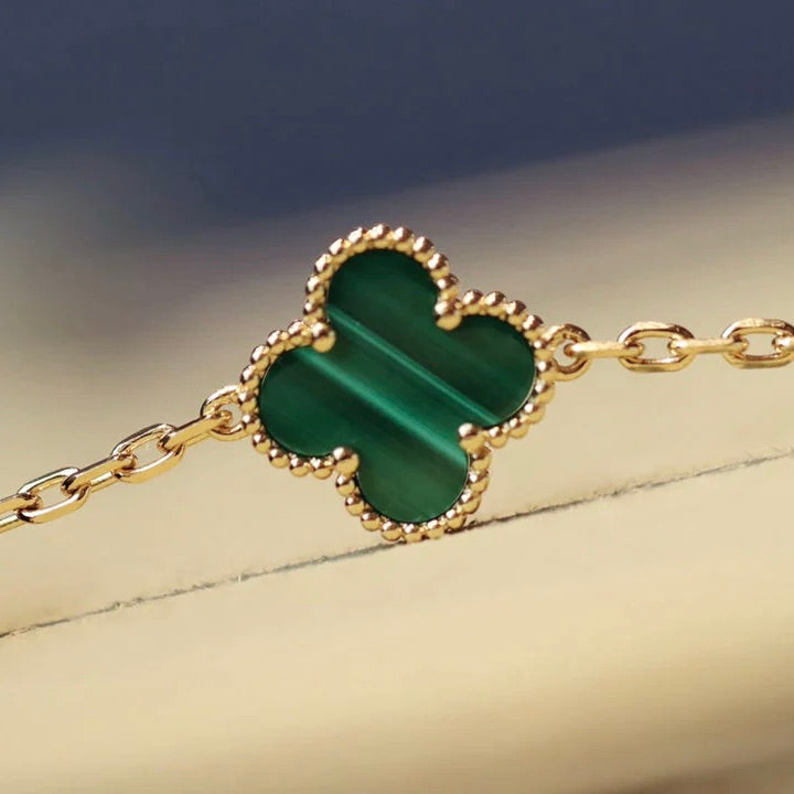 [⭐Hesperis Jewelry]CLOVER 20 MOTIFS MALACHITE GOLD