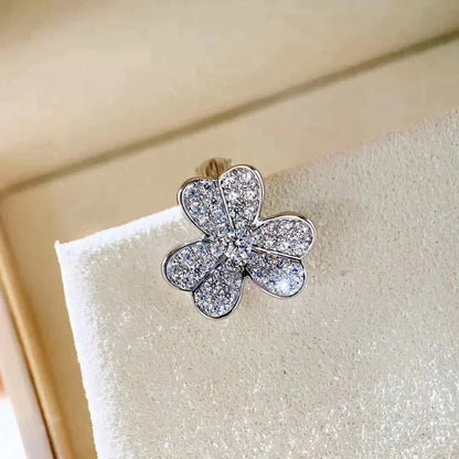 [⭐Hesperis Jewelry]CLOVER COMOS DIAMOND EARRINGS SILVER