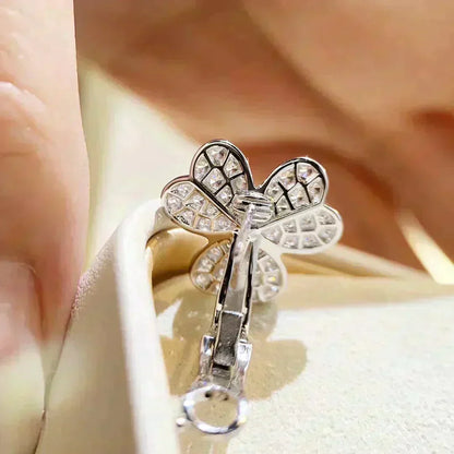 [⭐Hesperis Jewelry]CLOVER COMOS DIAMOND EARRINGS SILVER