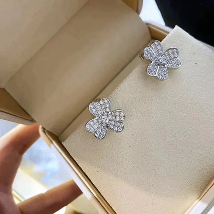 [⭐Hesperis Jewelry]CLOVER COMOS DIAMOND EARRINGS SILVER