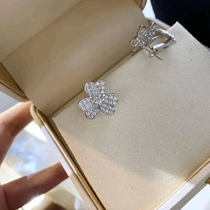 [⭐Hesperis Jewelry]CLOVER COMOS DIAMOND EARRINGS SILVER