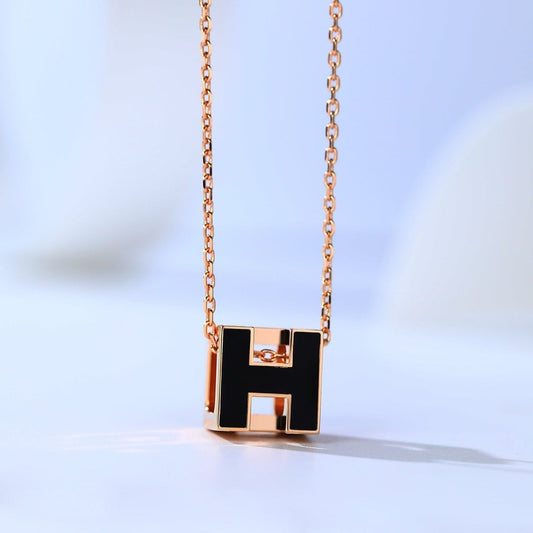 [⭐Hesperis Jewelry]H CAGE PINK GOLD NECKLACE