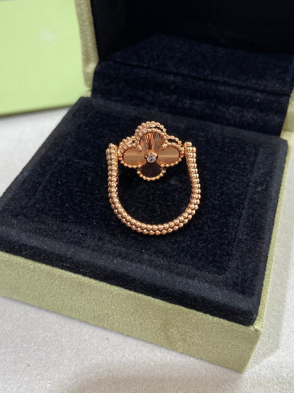 [⭐Hesperis Jewelry]CLOVER RIVERSIBLE ROSE GOLD RING