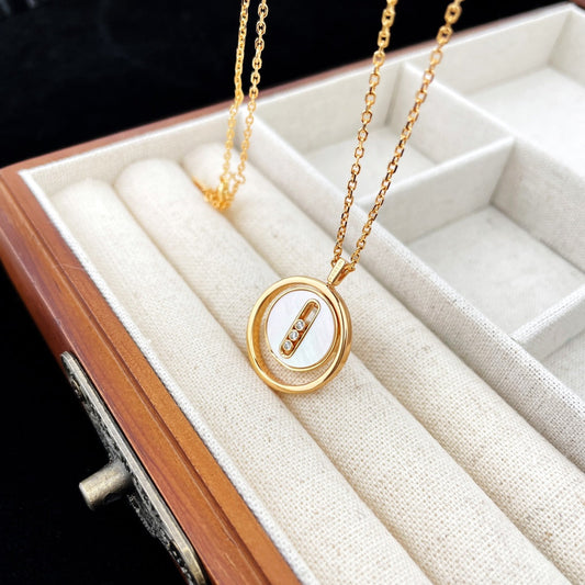 [⭐Hesperis Jewelry]Demo MOVE MOP PINK GOLD NECKLACE