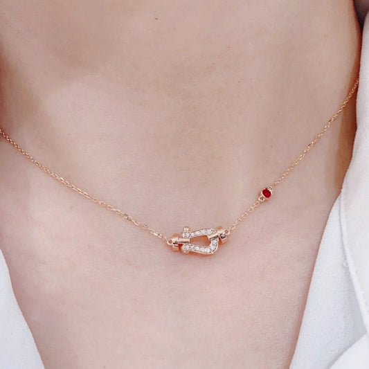 [⭐Hesperis Jewelry]FORCE 10 DIAMOND PINK GOLD NECKLACE
