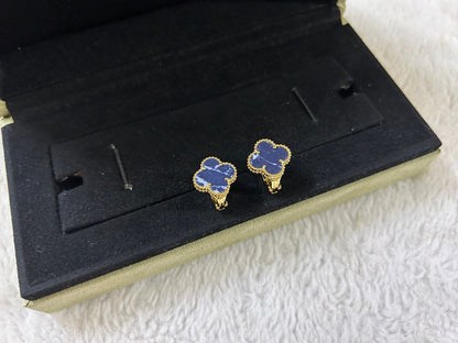[⭐Hesperis Jewelry]CLOVER PIETERSITE MEDIUM STUD EARRINGS
