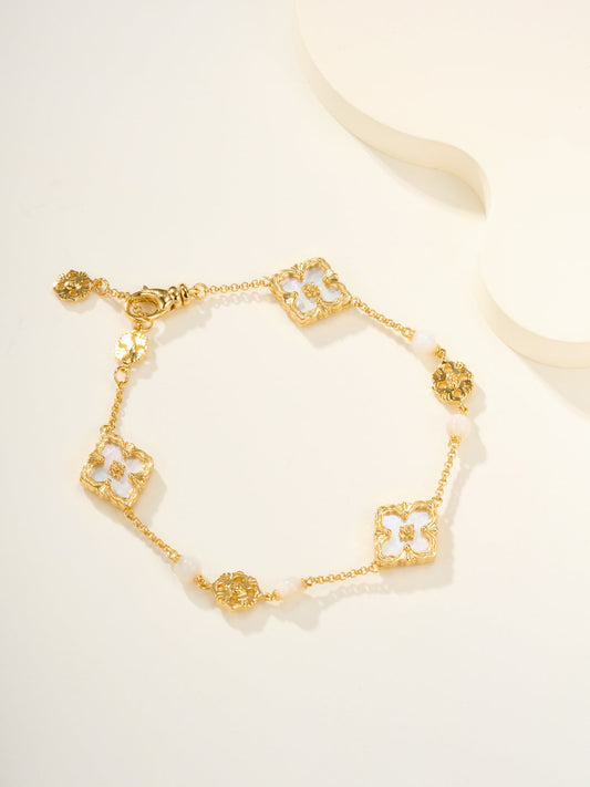 [⭐Hesperis Jewelry]B.C.L ENAMELED Three-Flower Bracelet（Trumpet)
