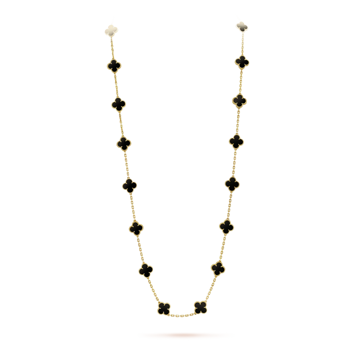 [⭐Hesperis Jewelry]CLOVER 20 MOTIFS ONYX NECKLACE