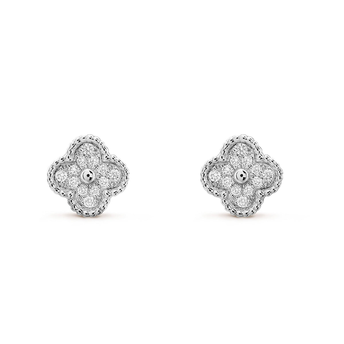 [⭐Hesperis Jewelry]CLOVER MINI DIAMOND STUD EARRINGS