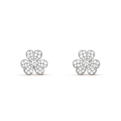 [⭐Hesperis Jewelry]CLOVER COMOS DIAMOND EARRINGS SILVER