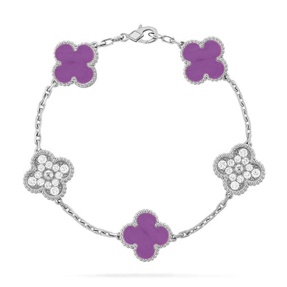 [⭐Hesperis Jewelry] CLOVER 5 MOTIF VIOLET BRACELET COLLECTION