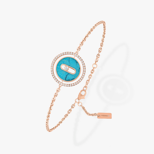 [⭐Hesperis Jewelry]Demo MOVE TURQUOISE PINK GOLD DIAMOND BRACELET