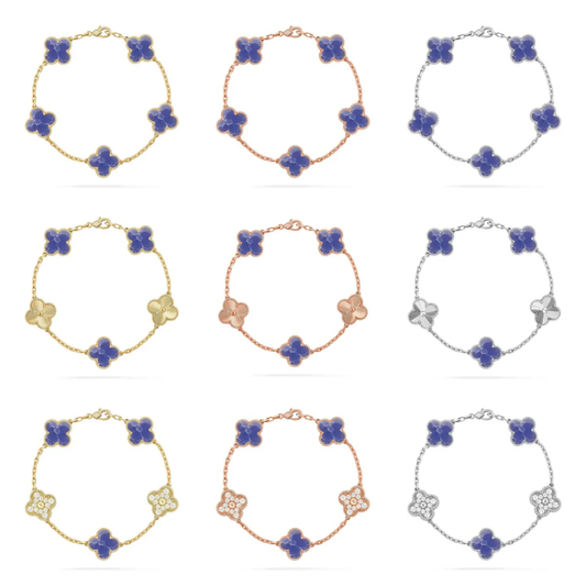 [⭐Hesperis Jewelry]CLOVER 5 MOTIF BLUE VEINS BRACELET COLLECTION