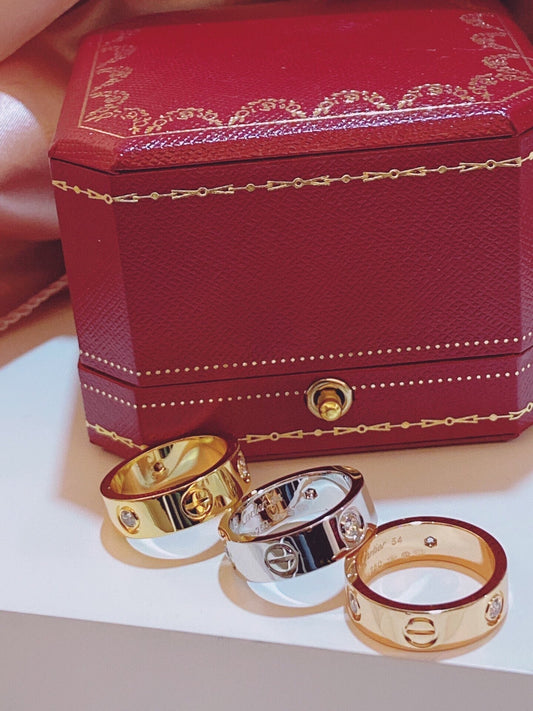 [⭐Hesperis Jewelry]Three-Diamond Ring