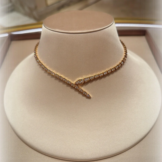 [⭐Hesperis Jewelry]NEW！SERPENT DIAMOND NECKLACE