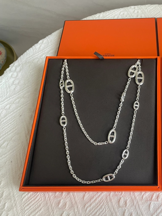 [⭐Hesperis Jewelry]Classic Silver Sweater Chain