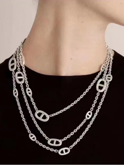 [⭐Hesperis Jewelry]Classic Silver Sweater Chain
