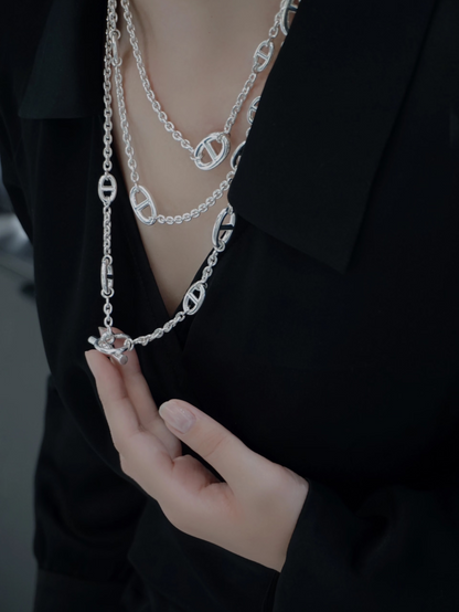 [⭐Hesperis Jewelry]Classic Silver Sweater Chain