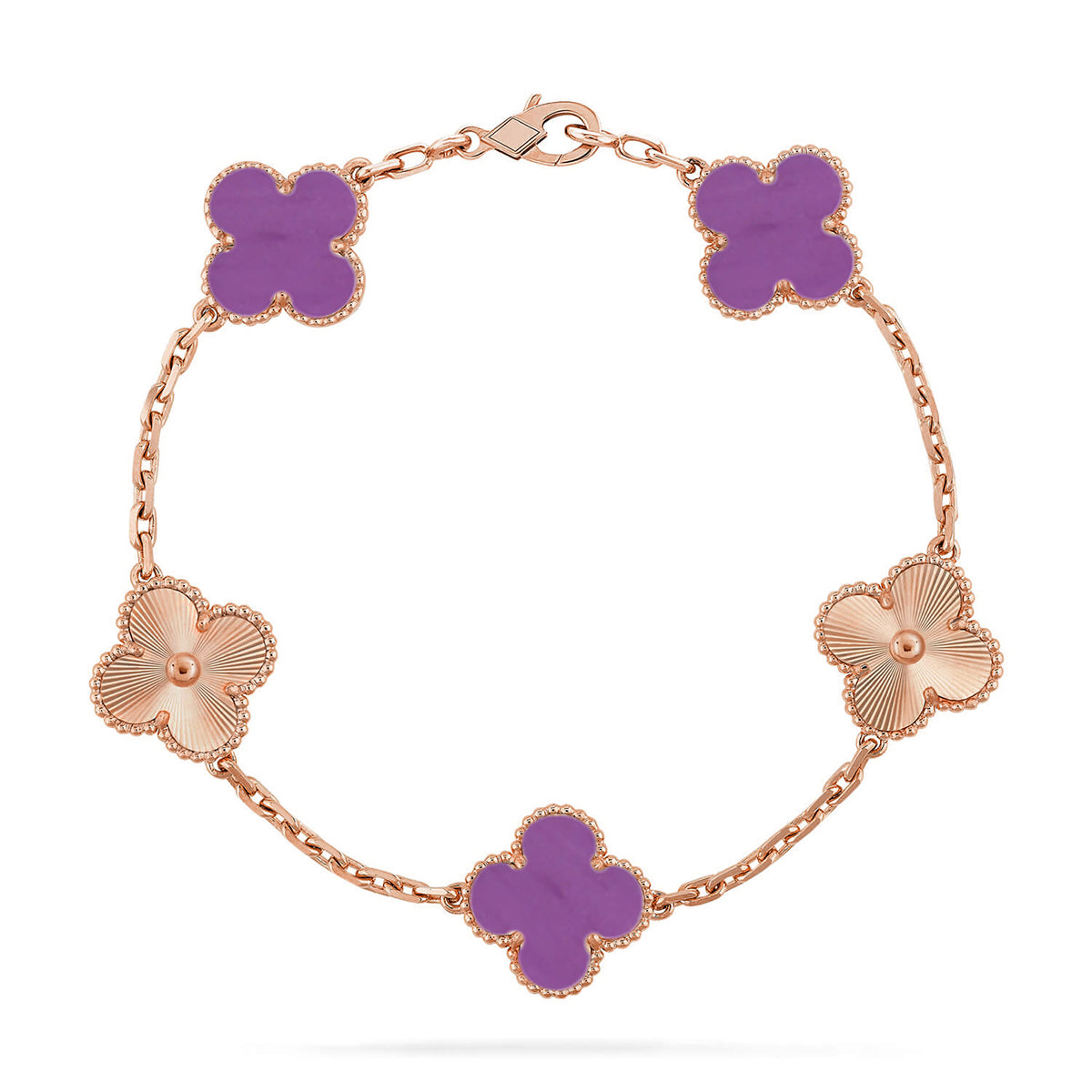 [⭐Hesperis Jewelry] CLOVER 5 MOTIF VIOLET BRACELET COLLECTION
