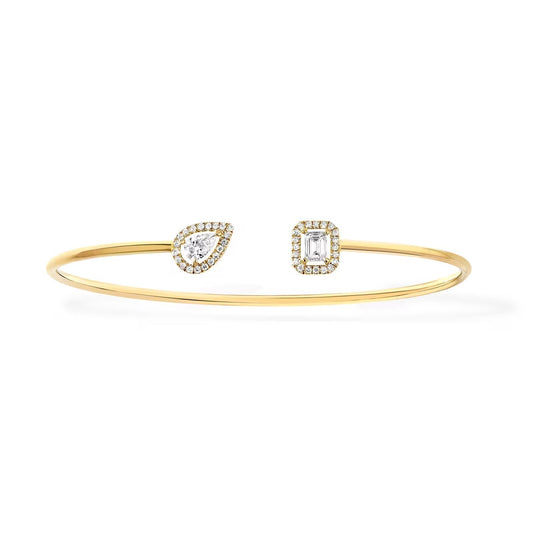 [⭐Hesperis Jewelry]JONC FLEX MY TWIN TOI & MOI SILVER DIAMOND BRACELET