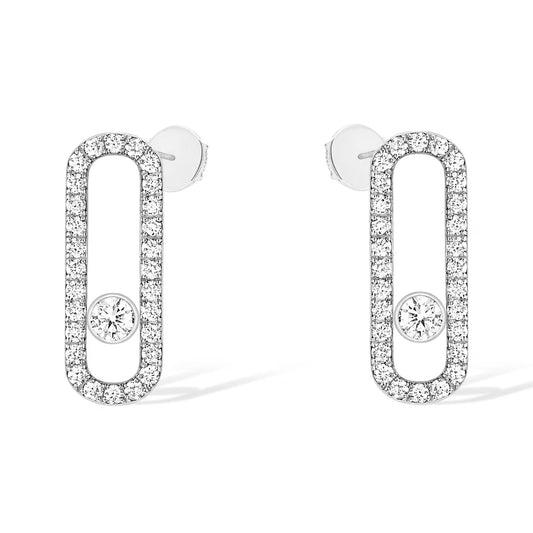 [⭐Hesperis Jewelry]MOVE UNO STUD DIAMOND PAVED EARRINGS