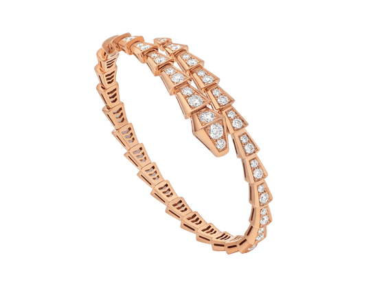 [⭐Hesperis Jewelry]SERPENTI BRACELET 6.8MM PINK GOLD DIAMOND