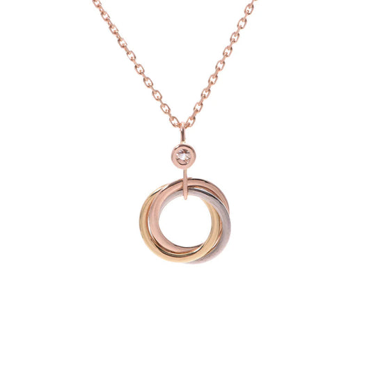 [⭐Hesperis Jewelry]TRINITY SILVER GOLD PINK GOLD NECKLACE