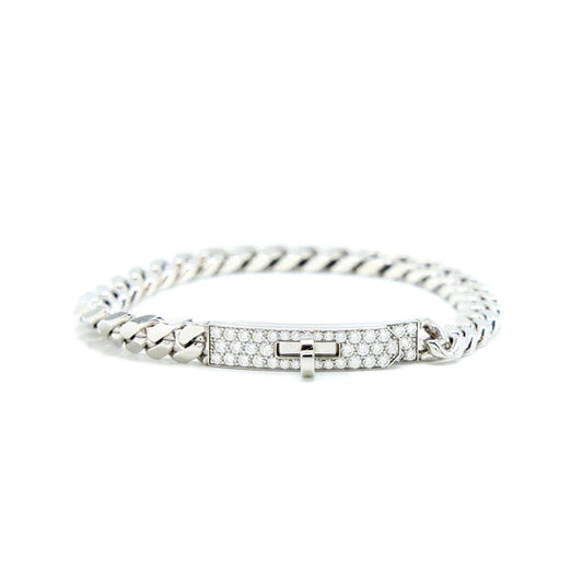 [⭐Hesperis Jewelry]KELLY CHAIN SILVER DIAMOND BRACELET