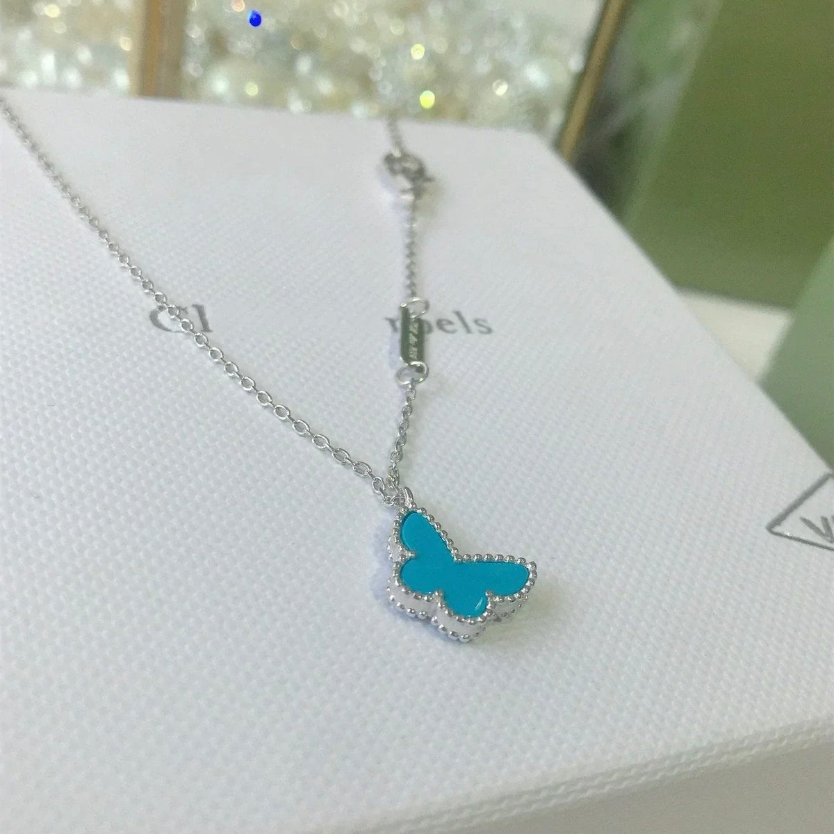 [⭐Hesperis Jewelry]BUTTERFLY TURQUOISE BUTTERFLY BRACELET SILVER